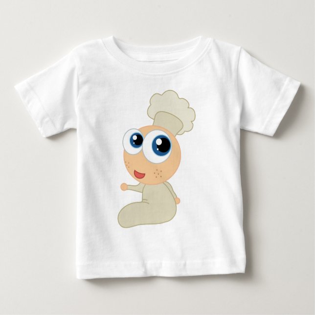 Chef Cooking Baby Cartoon Baker Baby T-Shirt (Front)