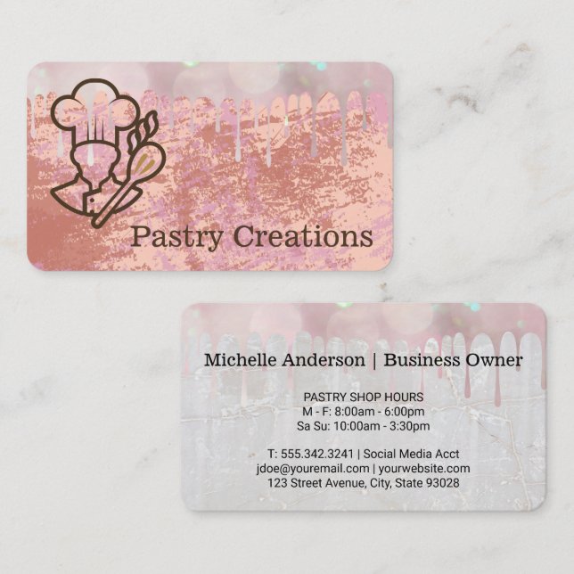 Chef Cooking Logo | Culinary | Restaurant Business Card (Front/Back)