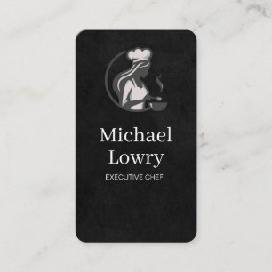 Chef Cooking Logo Restaurant Business Card
