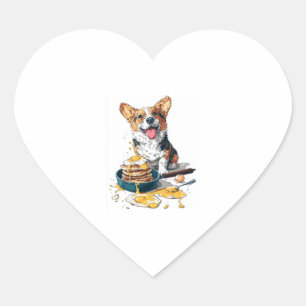 Chef Corgi – Funny Cooking Dog Heart Sticker