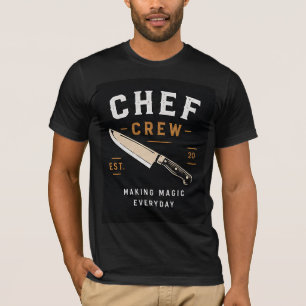 🔪 Chef Crew Restaurant Kitchen Staff Logo 🔪 T-Shirt