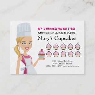 Chef Cupcake Rewards Chubby Card
