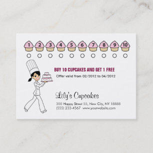 Chef Cupcake Rewards Chubby Card Card