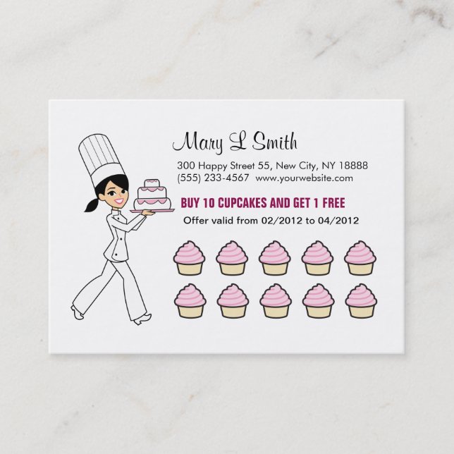 Chef Cupcake Rewards Chubby Card Card (Front)