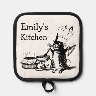 Chef Cute Bunny Personalised Pot Holder