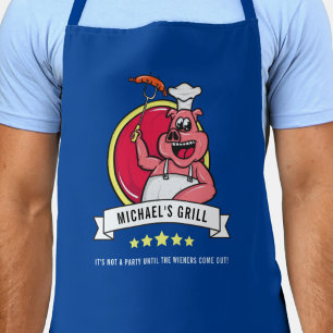 Chef Dad Name Funny BBQ Grill Fathers Apron