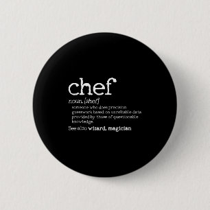Chef Definition - Funny Dictionary Cooking Gift Ta 6 Cm Round Badge