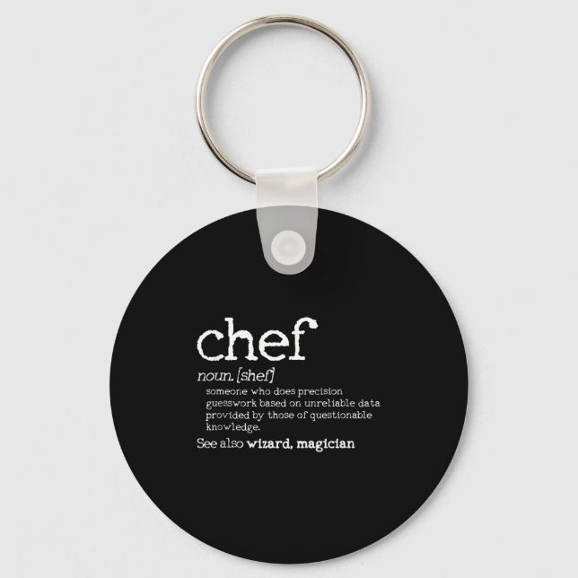 Chef Definition - Funny Dictionary Cooking Gift Ta Key Ring (Front)