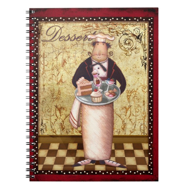 Chef Dessert Spiral Notebook (Front)