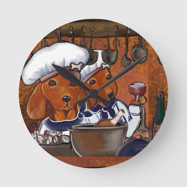 CHEF DOXIES ROUND CLOCK (Front)