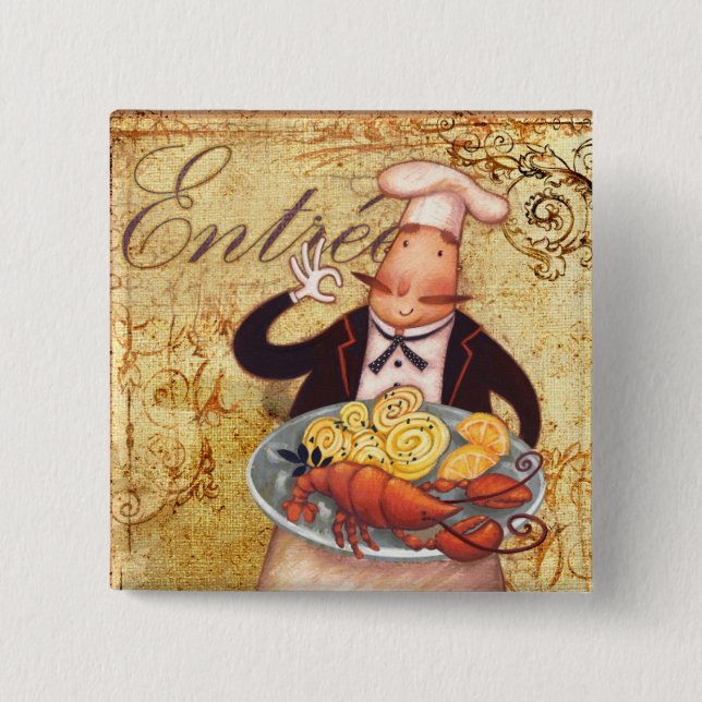 Chef Entrée 15 Cm Square Badge (Front)