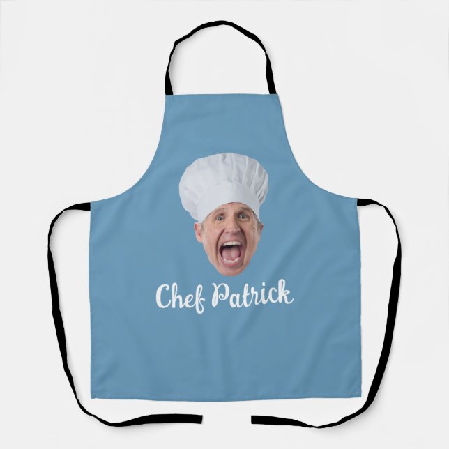 Chef Face Personalised Gift Apron (Front)