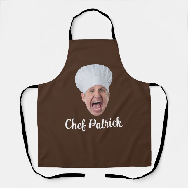 Chef Face Personalised Gift Apron (Front)