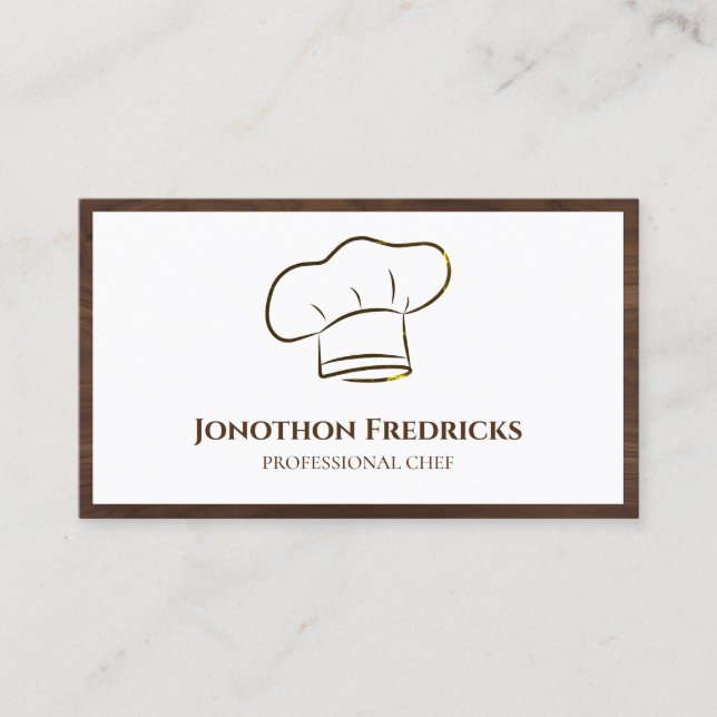 Chef Food Catering Service Professional Business Card (Front)
