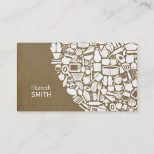 Chef Foodies Cafe Cooking Custom Business Card