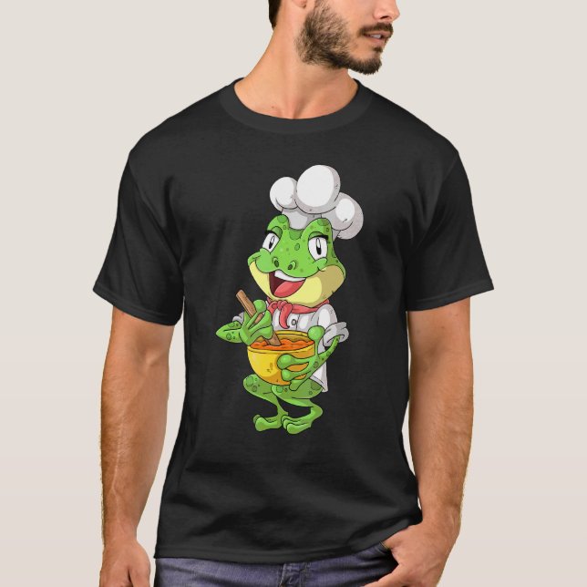 Chef Frog  Boiling Frog T-Shirt (Front)