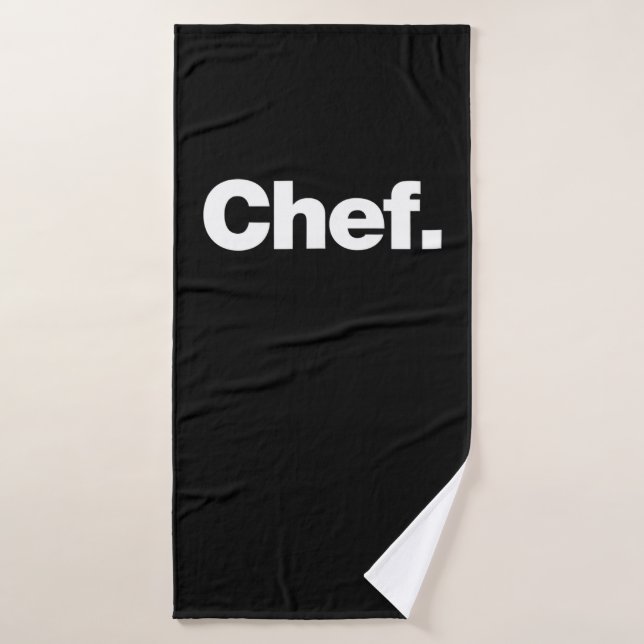 Chef | Funny Quotes About Cooking Gift Bath Towel (Bath Towel)