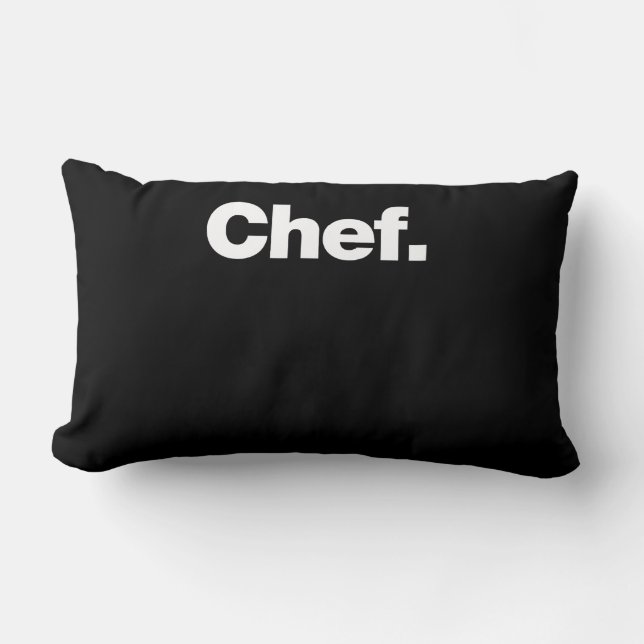 Chef | Funny Quotes About Cooking Gift Lumbar Cushion (Front)