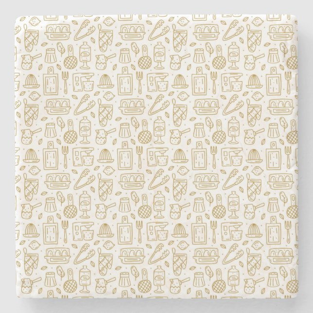 Chef Gift | Happiness Is The Flavor Of Life Stone Coaster (Front)