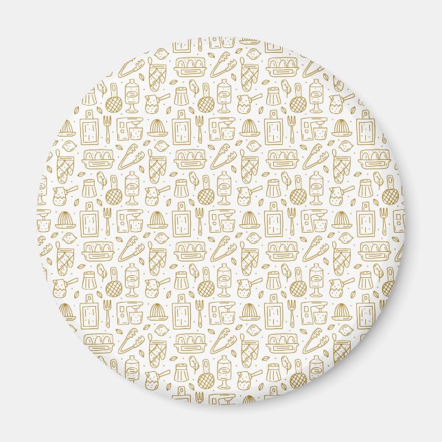 Chef Gift | Happiness Is The Flavour Of Life Magnet (Front)