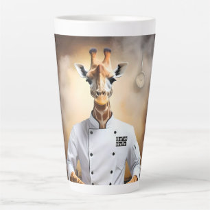 Chef Giraffe Bakes Pastries, Latte Mug