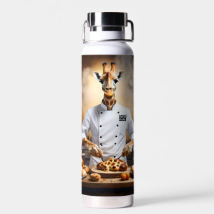 Chef Giraffe Bakes Pastries, Water Bottle