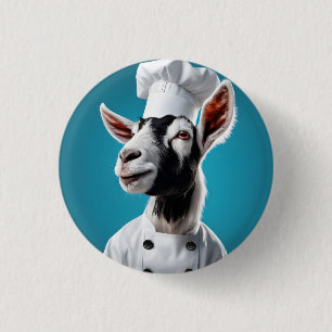 Chef Goat 3 Cm Round Badge