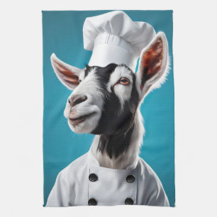 Chef Goat Tea Towel