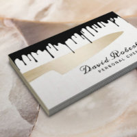 Chef Gold Knife Catering Modern Black Dripping
