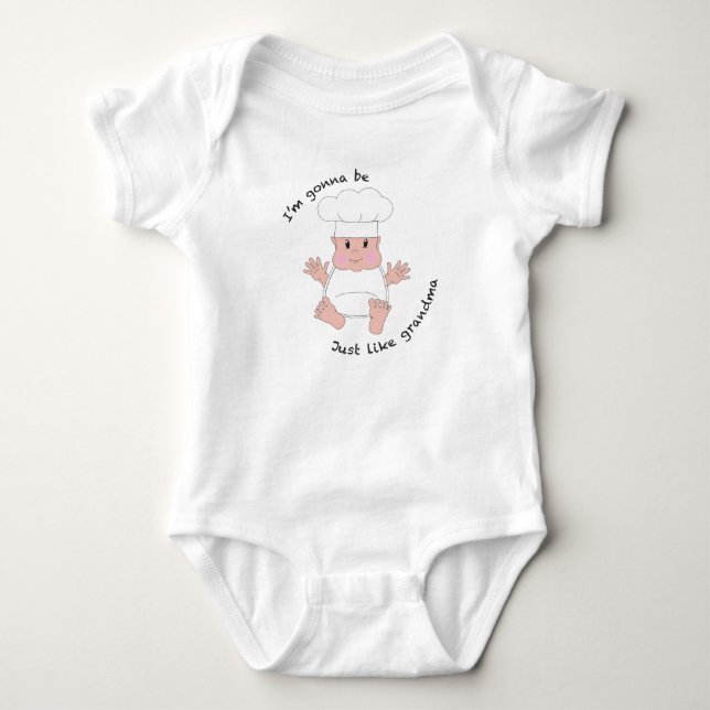 Chef grandma baby bodysuit (Front)