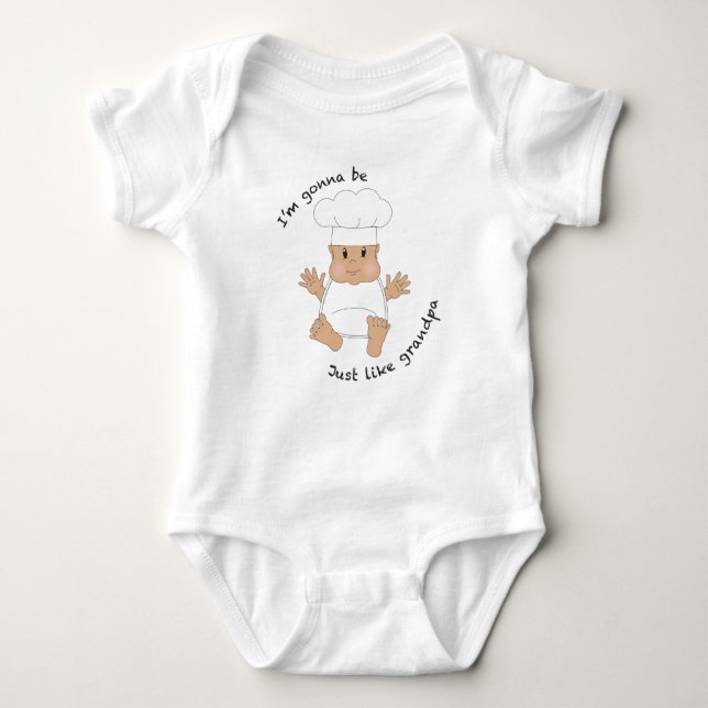 Chef grandpa baby bodysuit (Front)