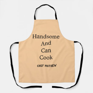 Chef handsome and can cook simple modern cooking  apron