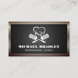 Chef Hat and Spatulas Cooking Logo Business Card