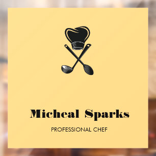 Chef hat and spoons silhouette beige