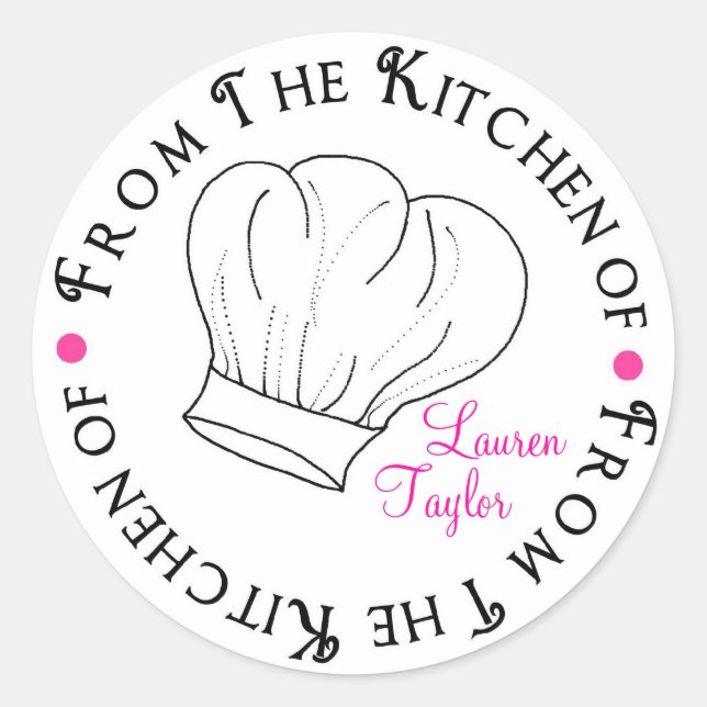 Chef Hat  Baking Cooking Kitchen Stickers (Front)