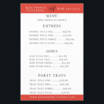 Chef Hat Catering Menu Flyer<br><div class="desc">Rustic drawn chef hat on fiesta red,  simple menu flyer. Designed to match our Chef Hat Collection.</div>