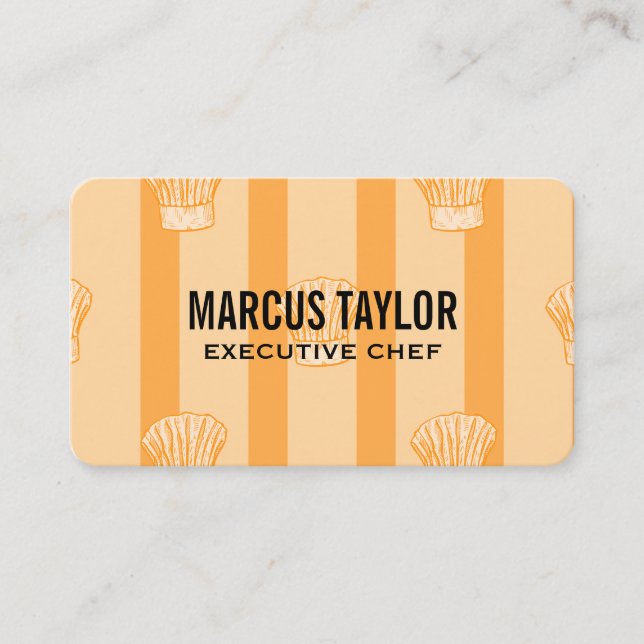 Chef Hat | Cooking | Culinary Business Card (Front)