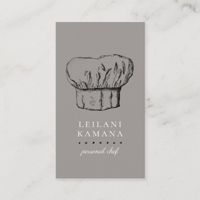 Chef Hat Culinary Business Cards (Front)