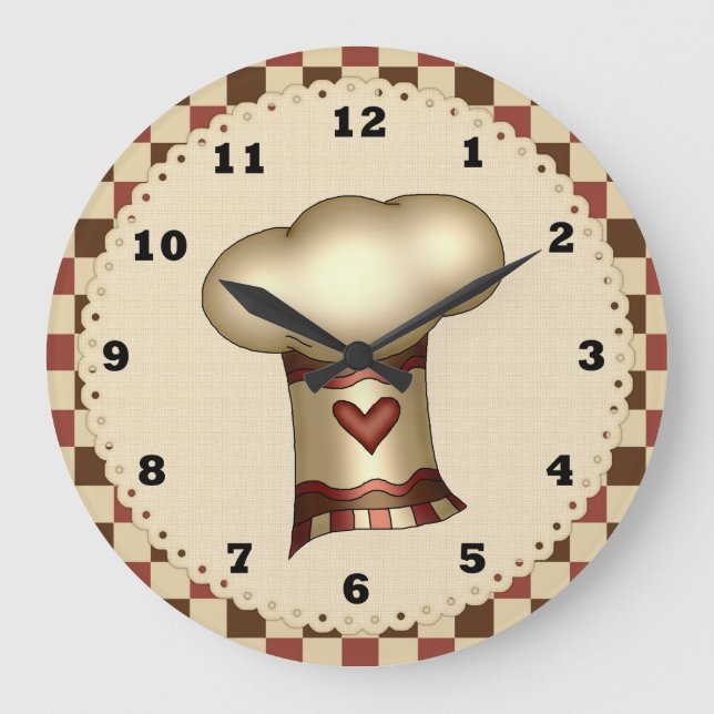 Chef Hat kitchen clock (Front)