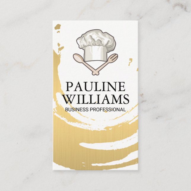 Chef Hat | Kitchen Cooking Tools Business Card (Front)