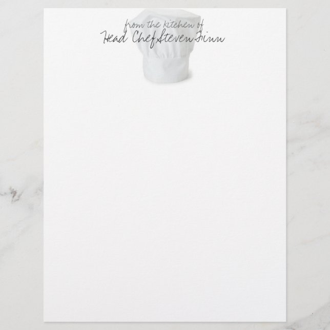 Chef Hat Letterhead (Front)