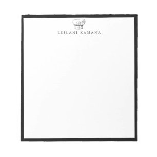 Chef Hat Logo Black Frame Notepad
