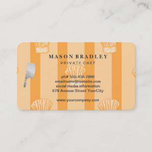 Chef Hat Pattern   Restaurant   Cooking Business Card