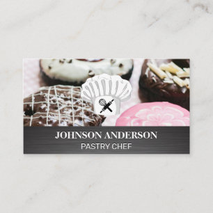 Chef Hat Rolling Pin and Whisk Doughnuts Loyalty Card