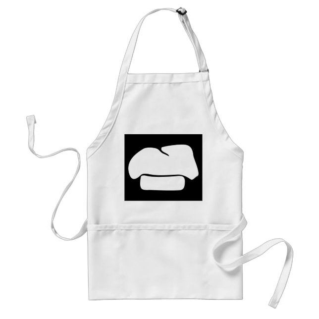 chef hat silhouette standard apron (Front)