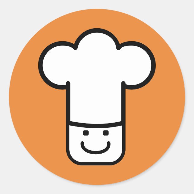 Chef Head Classic Round Sticker (Front)