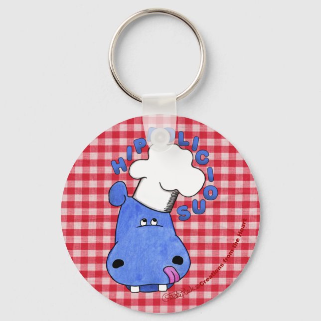 Chef Hippo- Hippolicious Key Ring (Front)