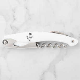 Chef holding a bowl of soup corkscrew