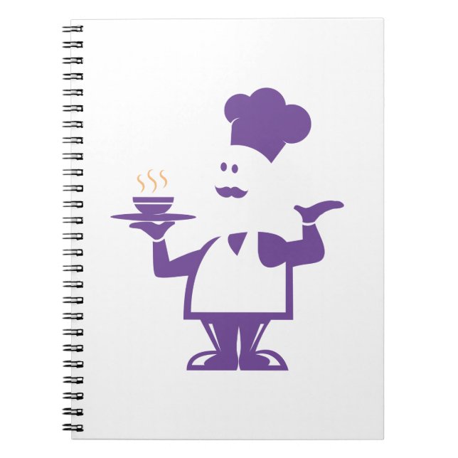 Chef holding a bowl of soup notebook (Front)