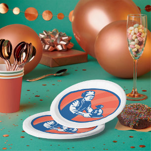 Chef Holding Money Bag Restaurant Finance  Paper Plate